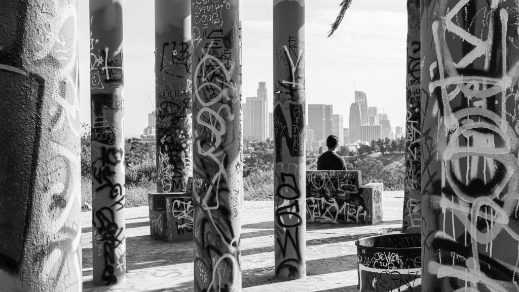 Young man sitting at Angel's Point