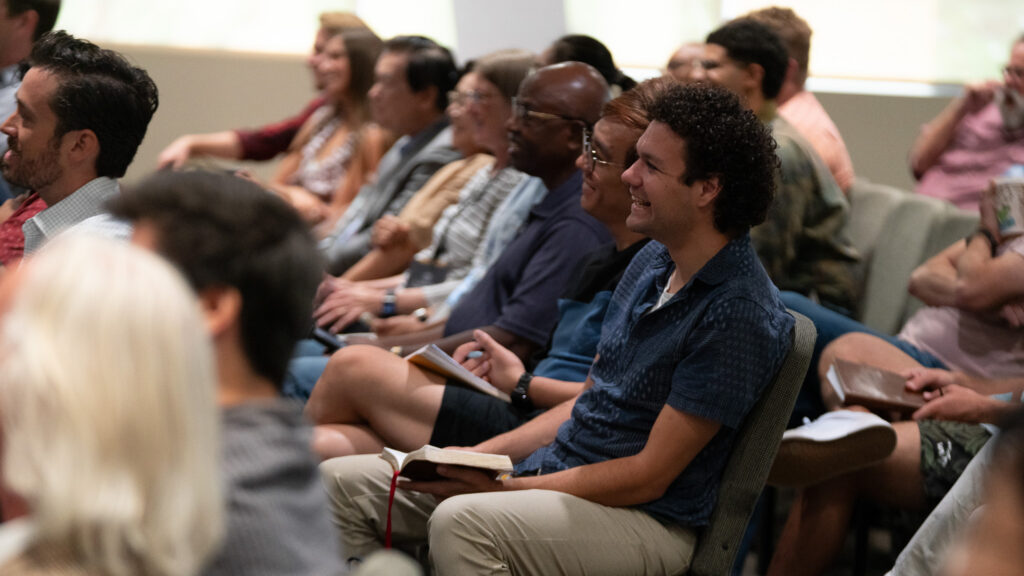 students in chapel